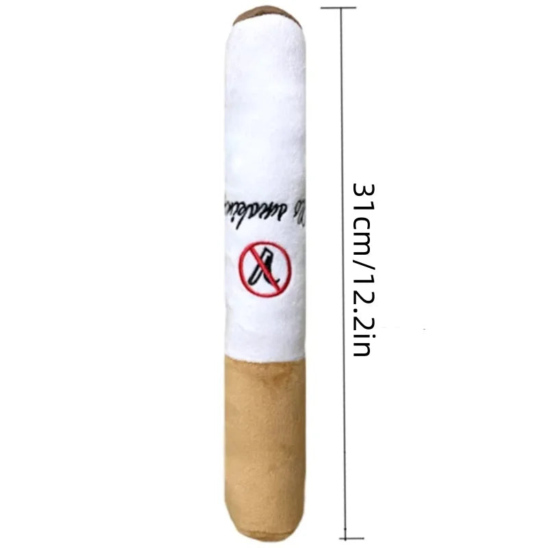 Pet Funny Toys Cigar Big Smoke Plush Sound Squeak Fake Cigarettes Toys Dog Chew Molar Interactive Game Bite Resistant Pet Toy