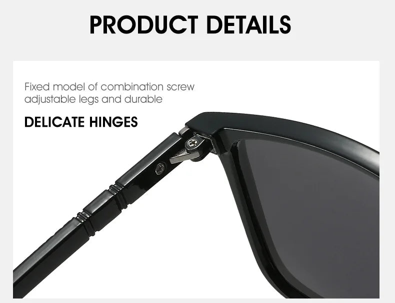 New Classic Fashion Polarization Sunglasses Men's And Women's Square Large Frame UV Protection Fishing Driving Glasses