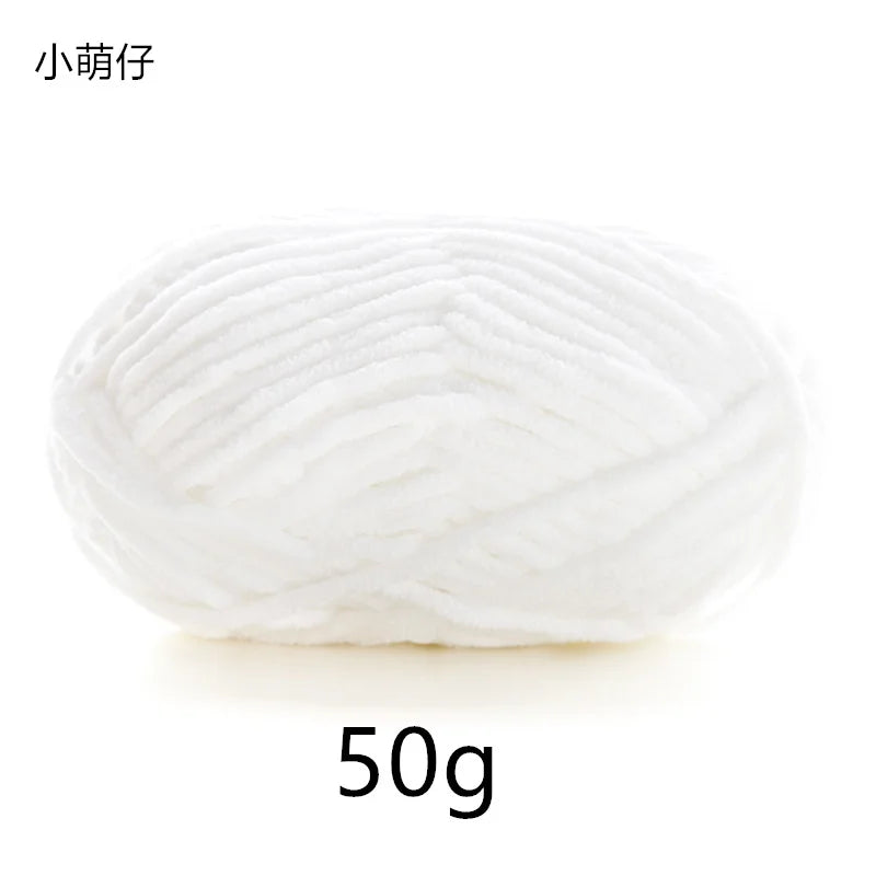 50g Polyester Cute Yarn Ball for Warm Velvet Crochet Scarf