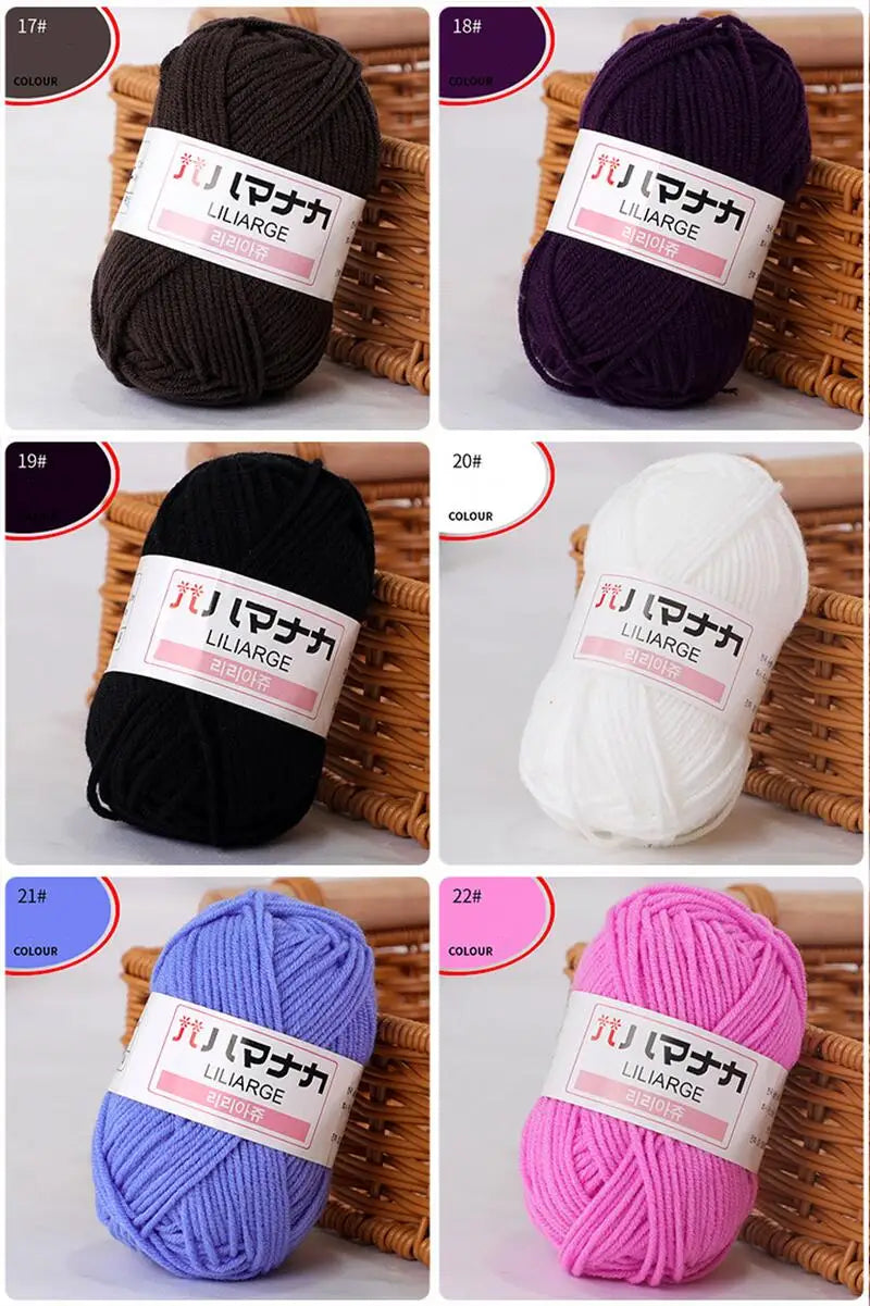 DIY Baby Milk Soft Cotton Knitting Yarn for Sweaters
