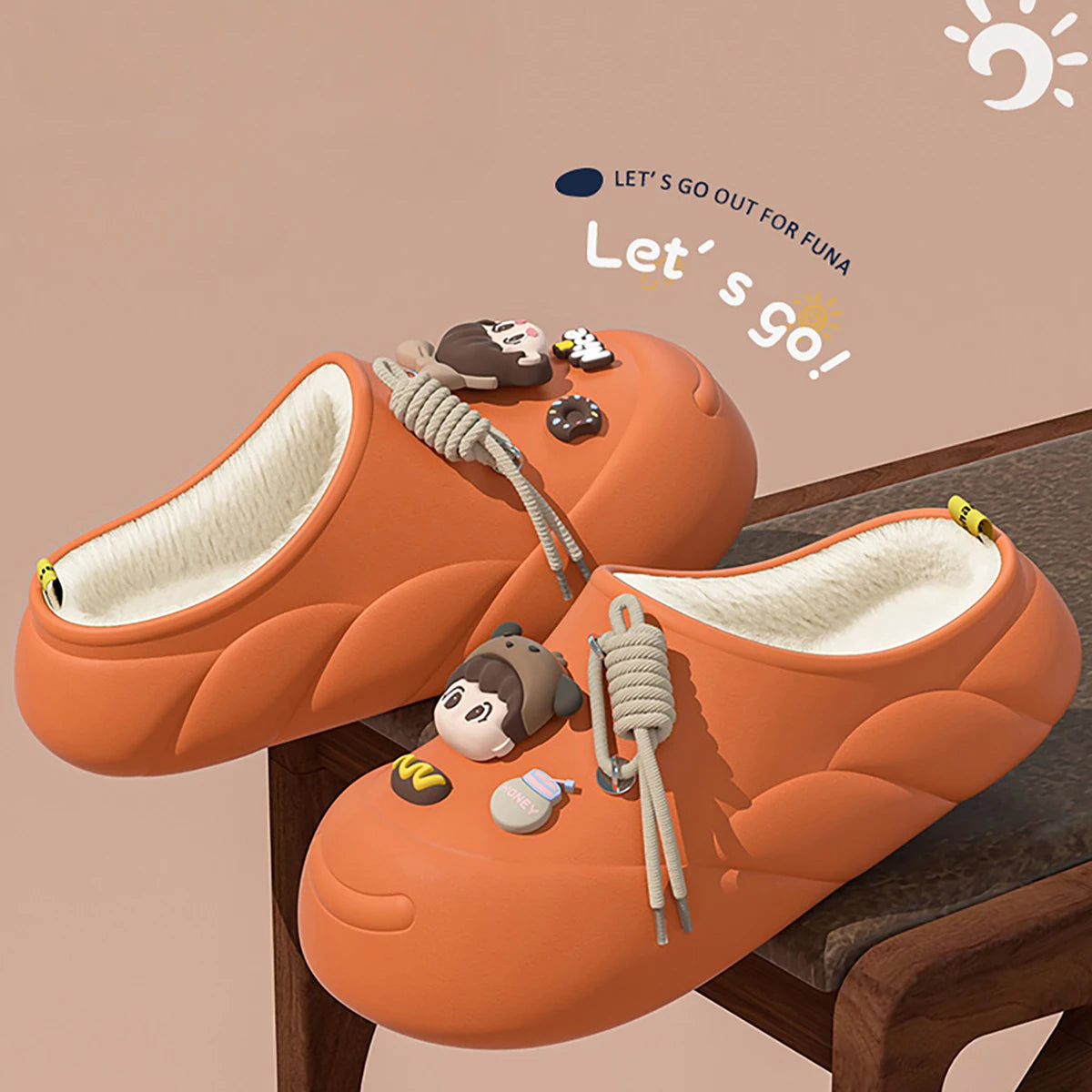 Winter Cartoon Damen Warme Hausschuhe mit Rutschfestem EVA