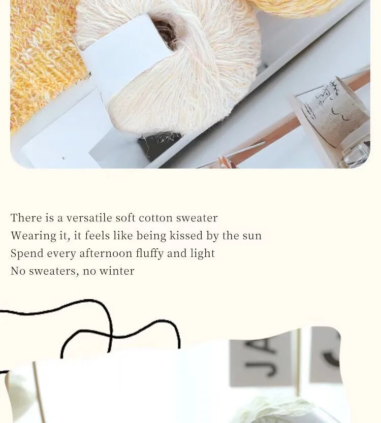 300g Eco-Friendly Bamboo Fiber Yarn for Hand Knitting and Crochet Fashion Projects, Thick and Thin Texture for Sweaters, Scarves, Hats, Shawls and More