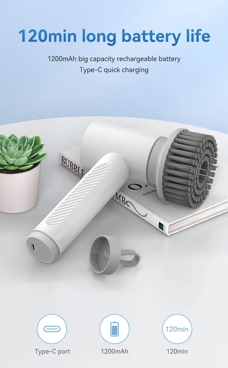 Wireless Electric Cleaning Brush for Kitchen and Bath