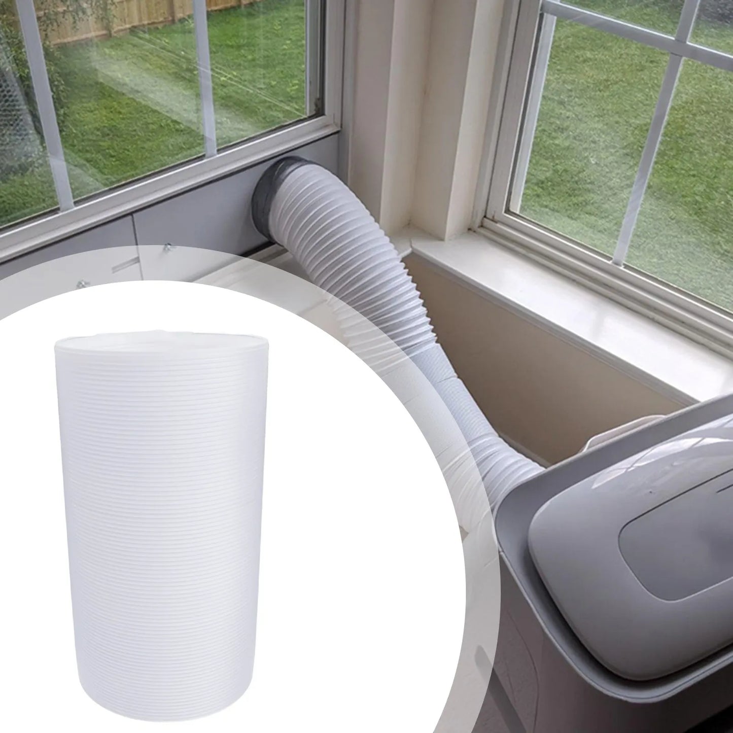 Conducto de ventilación de 150/200 cm, salida flexible, accesorios móviles para aire acondicionado, tubo de escape de calor telescópico, tubo de escape engrosado