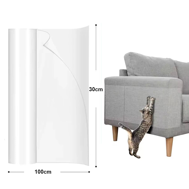 Cat Scratch Deterrent Tape Furniture Protectors From Cats Transparent Self-Adhesive Pet Training Tape for Sofa Furniture Sticker