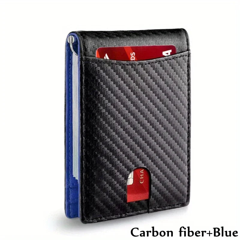 Synthetic Leather Slim Smart Wallet for Men RFID Blocking