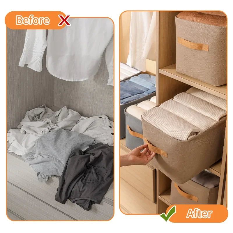 Thicken Clothes Organizer Jeans Storage Box for Wardrobe