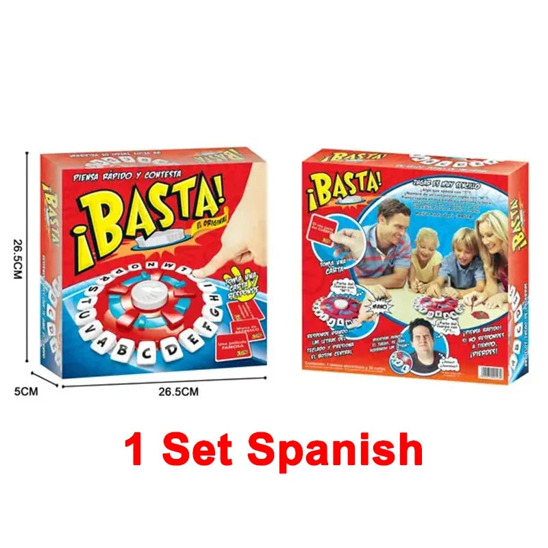 New Board Game Basta Spanish Version Fast-Paced Family Fun