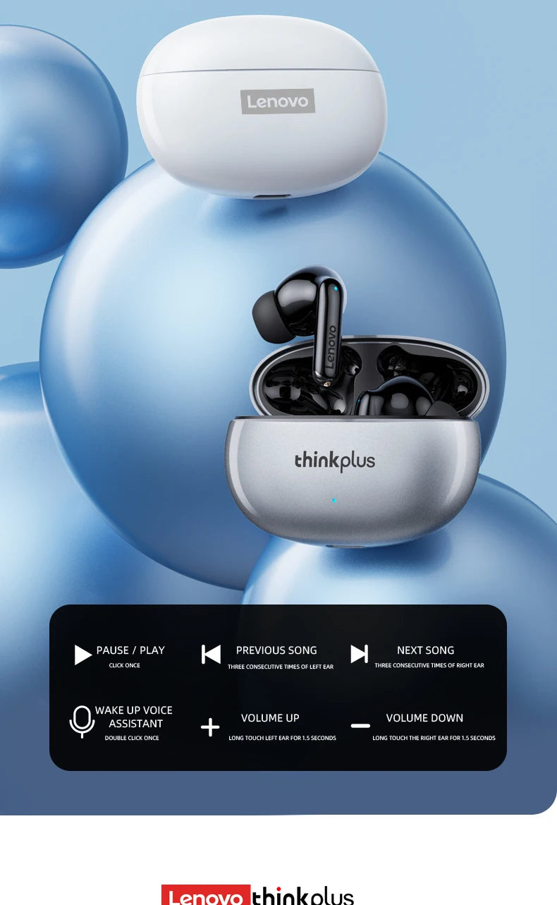 Lenovo Thinkplus XT88 In Ear Bluetooth Earphones With Dual Microphones And Bass HIFI Sound