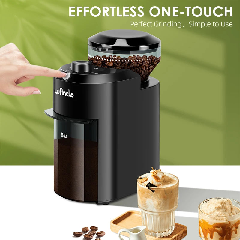 Wancle Electric Burr Coffee Grinder with 28 Grind Settings
