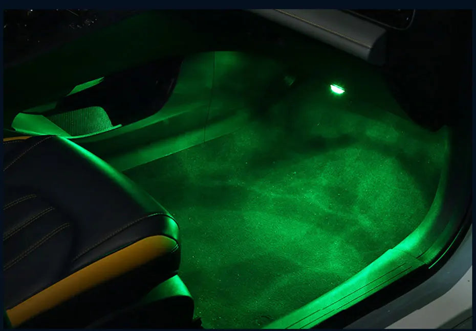 BLALION Wireless Adhesive LED Car Interior Ambient Light Remote Control Auto Roof Foot Lamp Bicycle Tail Light