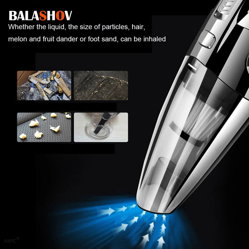 Wireless Vacuum Cleaner with Powerful Cyclone Suction for Car and Home Pet Hair