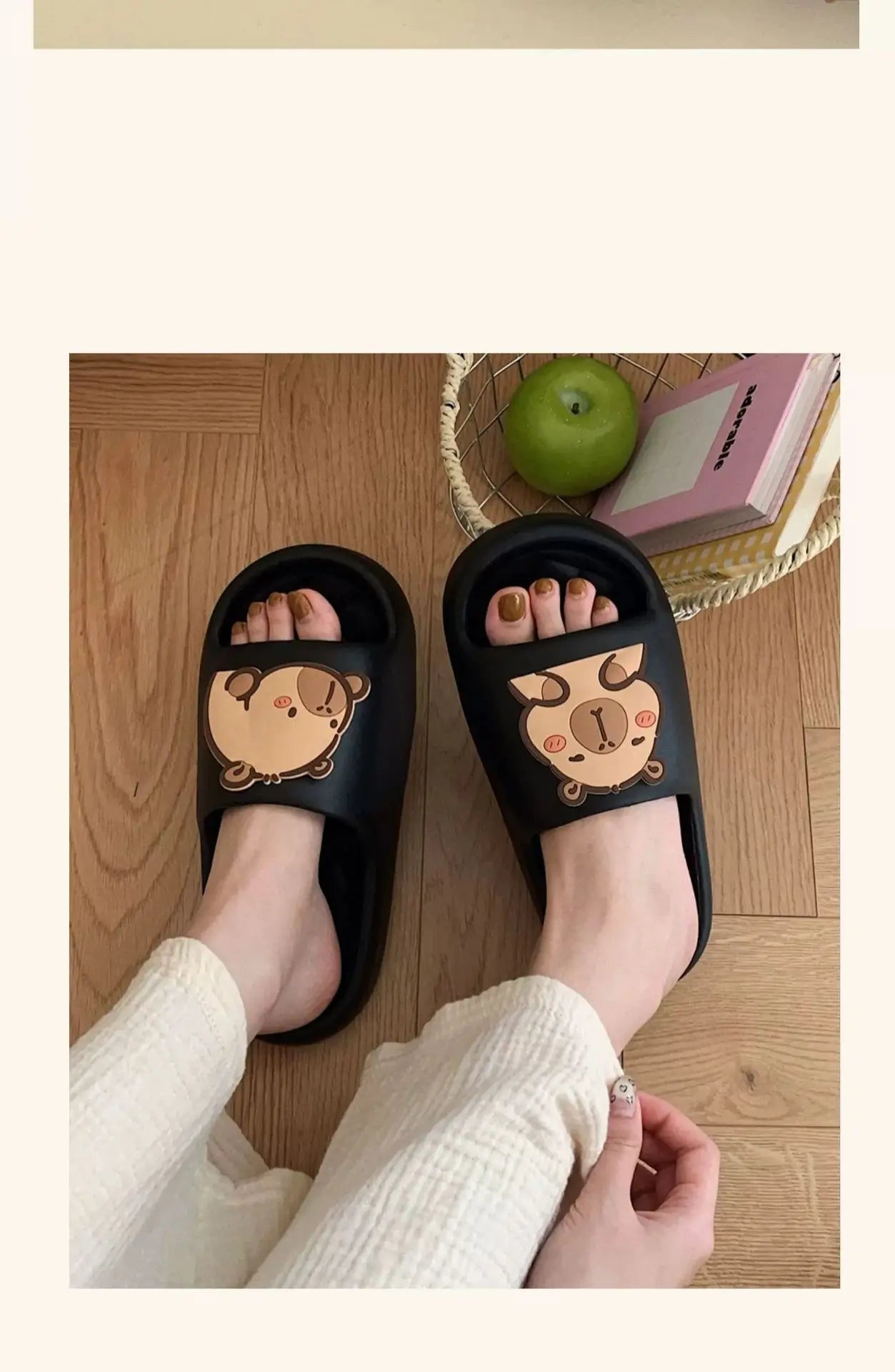 Home Slipper Women Capybara Cute Cloud Sandals Flip Flops