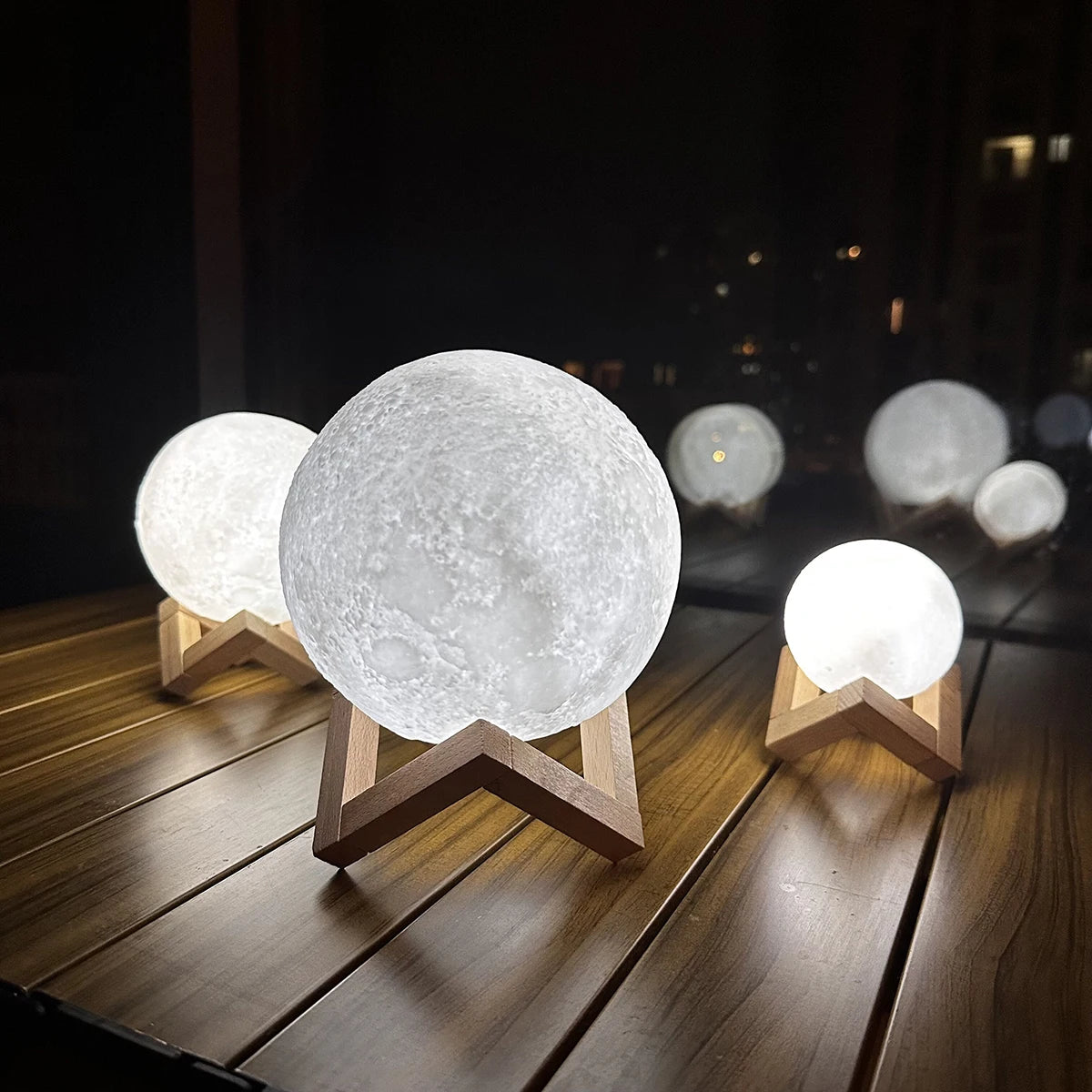 Fashion Creative Moon Light 8cm Desktop Bedside Soft Light