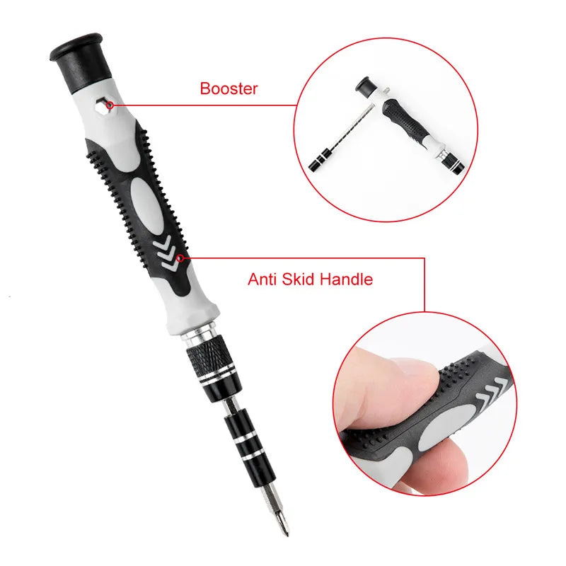 115 in 1 Magnetic Screwdriver Set with Precision Bits for Computer and Phone Repair Multi Tool Kit with Torx and Hex Drivers