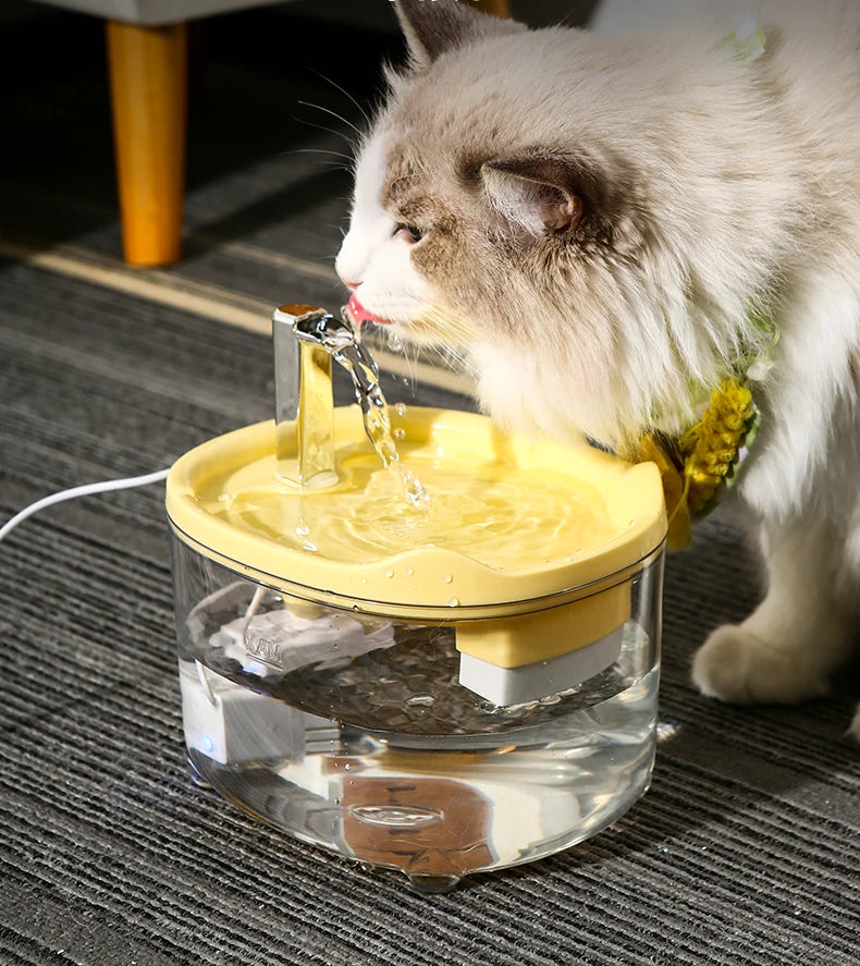 Automatic Cat Water Fountain with Filter | Silent Circulating Pet Water Dispenser | Anti-Dry Burning