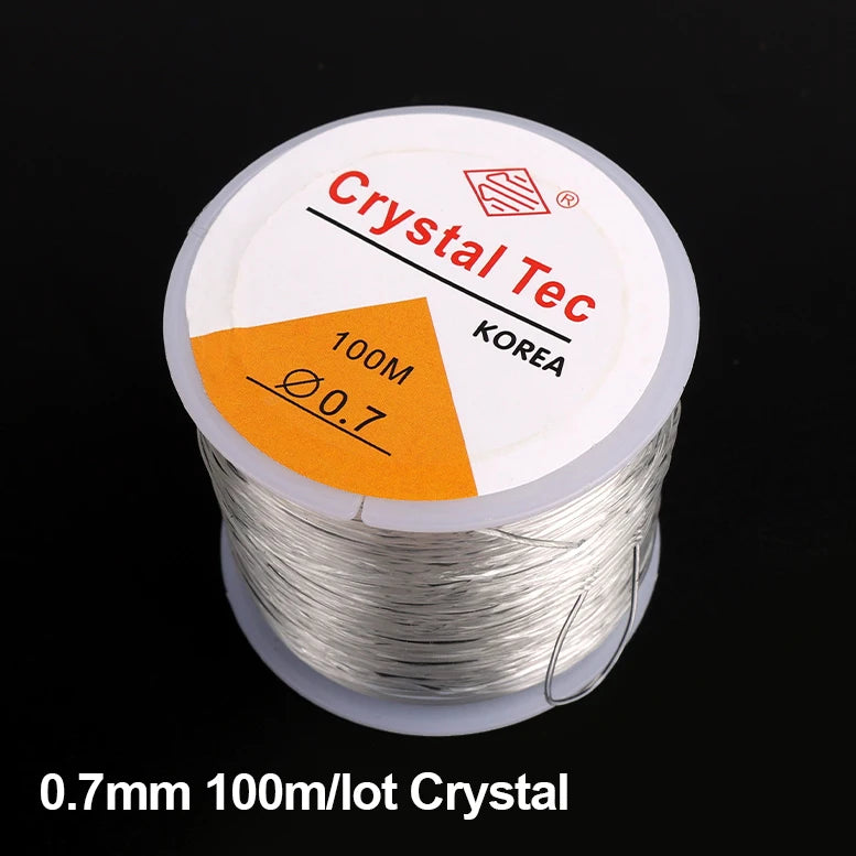 100m Strong Elastic Beading Thread Cord 0.5-1mm for Jewelry