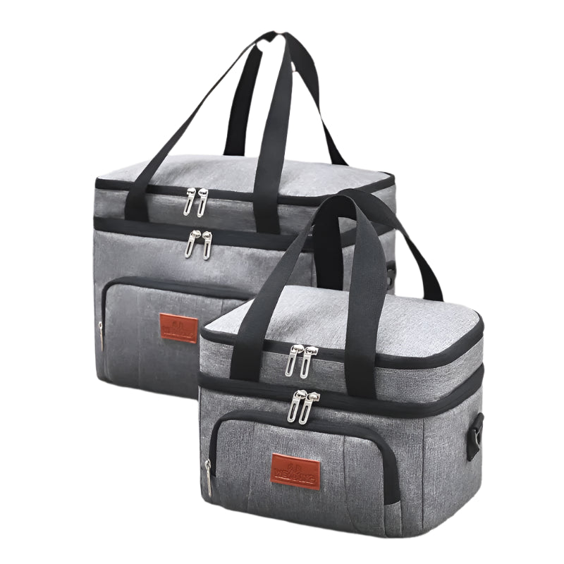 Multifunctional Double Layers Tote Cooler Lunch Bag β Large Capacity for Travel and Picnic