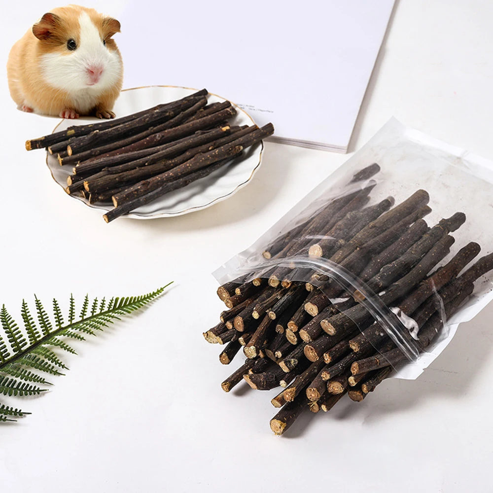 10/20pcs Professional Hamster Rabbit Molar Stick Apple Tree Stick Minerals Molar Toys for Chinchilla Hamster Rabbit Pet Supplies