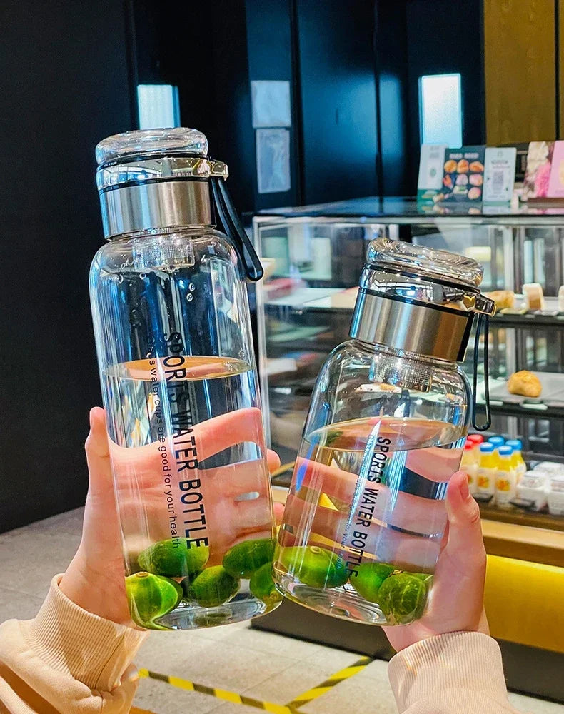 Large Capacity Glass Water Bottles – 0.75L to 2L Transparent Juice & Milk Bottle for Outdoor Travel & Sports