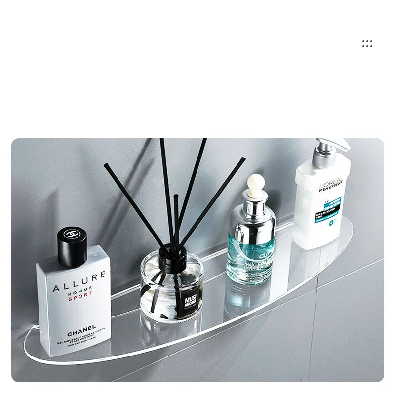 Colorful Acrylic Floating Shelf Invisible Storage Rack for Bathroom Kitchen Living Room