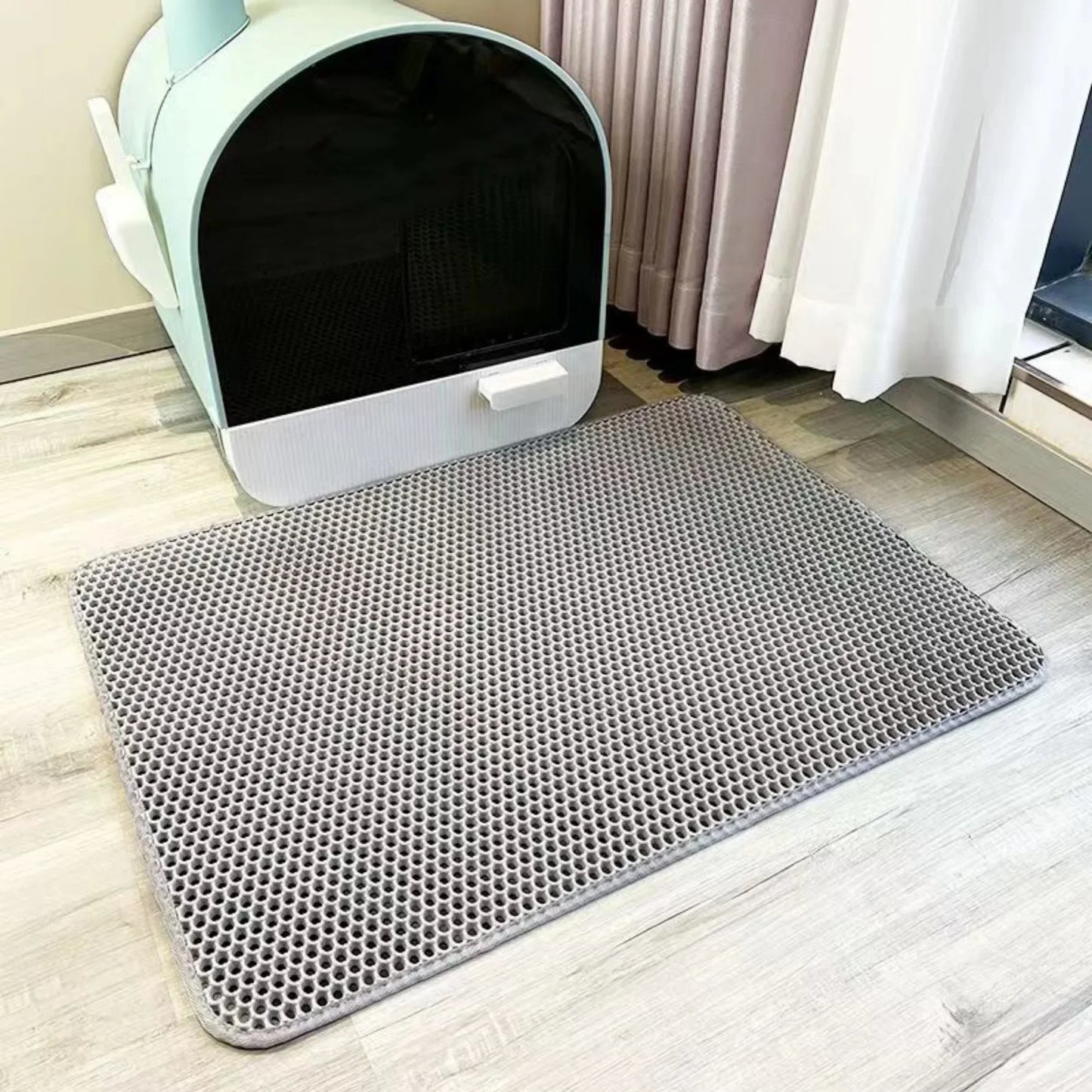 Premium Large Cat Litter Mat 90x60CM Waterproof Double Layer Litter Trapper Non-Slip Washable Pet Toilet Pad Sand Control
