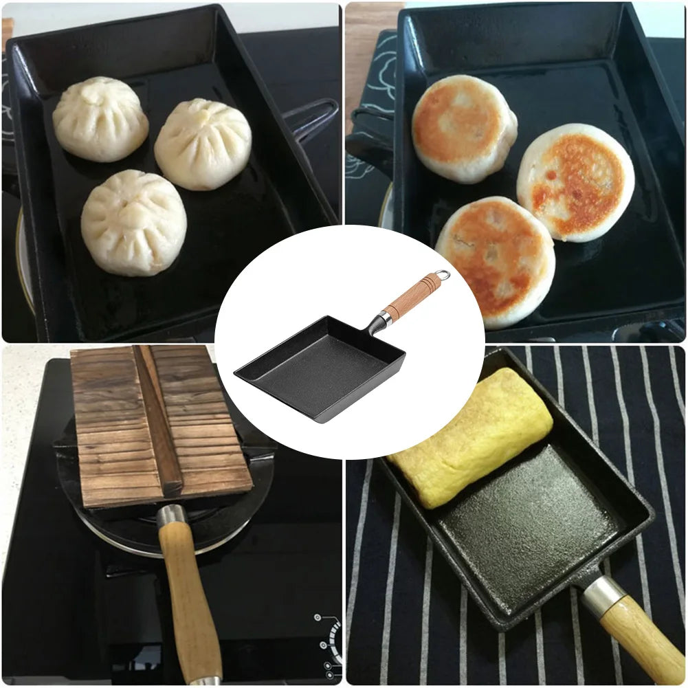 Cast Iron Non-stick Japanese Omelette Pan for Tamagoyaki