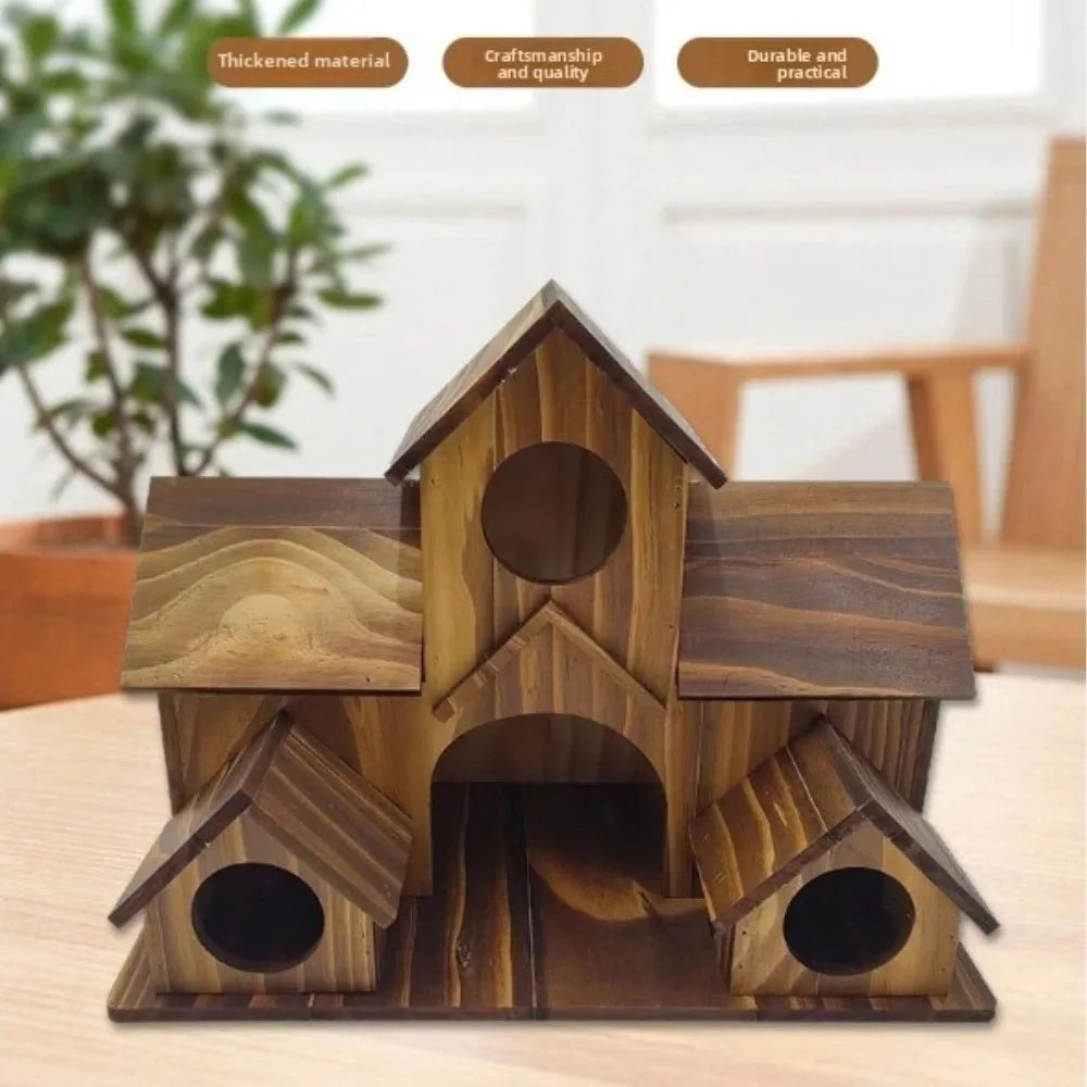 Large Parrot Cage Solid Wood Bird House Villa with Nest Outdoor Weatherproof Aviary Handcrafted Birdcage for Sale Fast Delivery