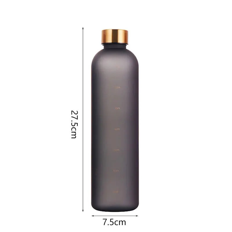 1L Bottle With Time Marker 32 OZ Motivational Reusable Leakproof BPA Free
