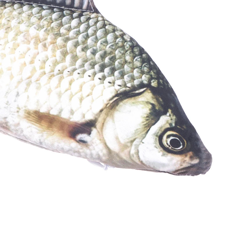 1pc Crucian Carp Pen Bag Realistic Fish Makeup Pouch Case