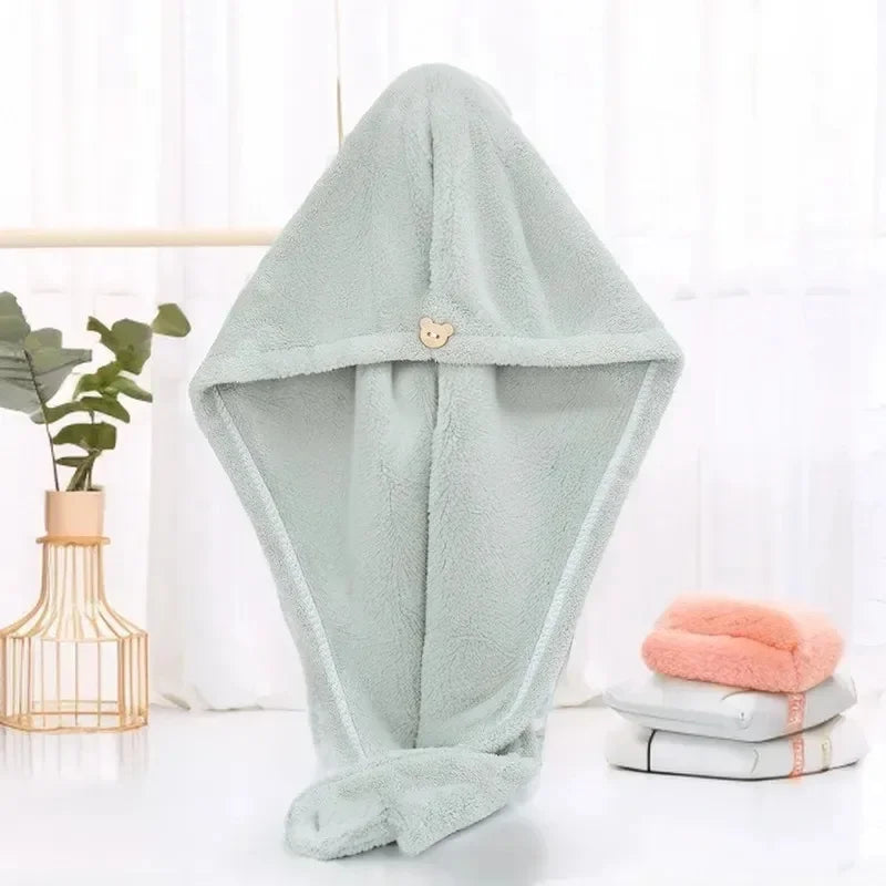 Microfiber Hair Towel Wrap, Anti Frizz Drying Cap for All