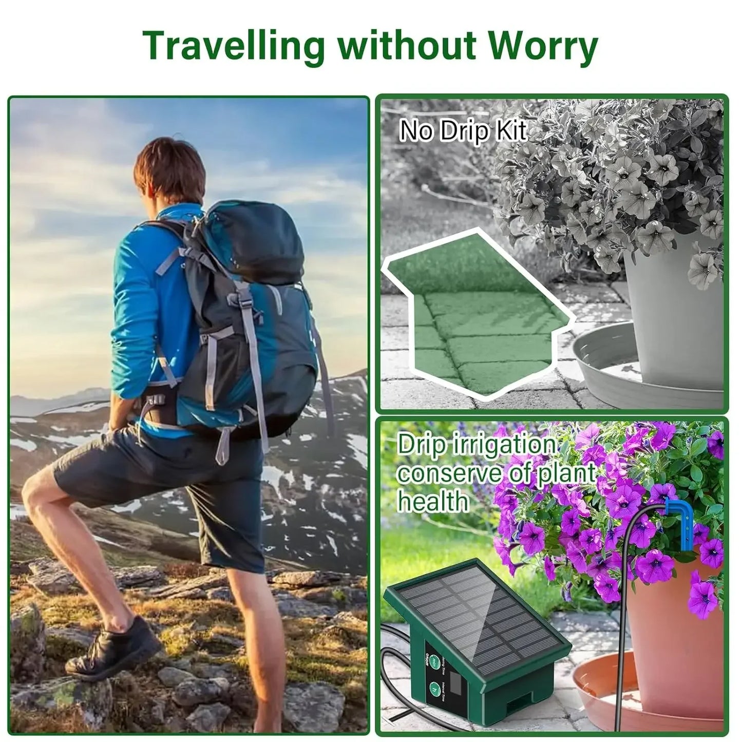 Solar Powered Automatic Drip Irrigation System for Garden Balcony Efficient DIY Watering Solution