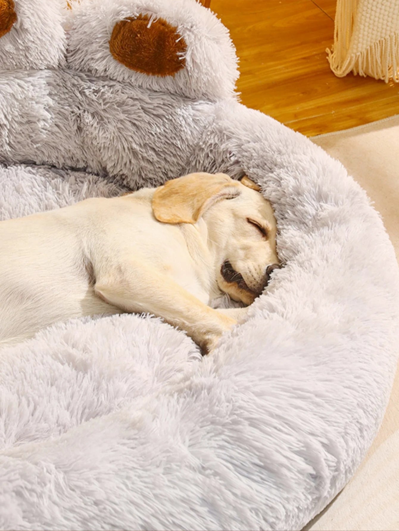 Fluffy Large Dog Bed for Pets Cozy Soft Sofa Basket Mat for Dogs and Cats Plush Kennel Blanket Accessories