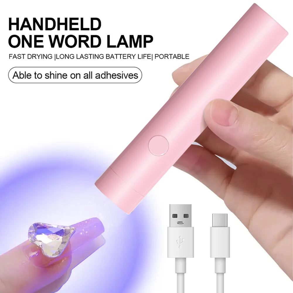 LULAA Handheld UV Light For Gel Nails Dryer Portable Lamp