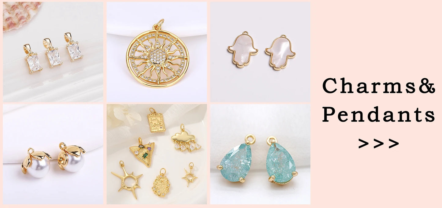 Multi Styles 18K Gold Plated Brass Flower Safety Clasps for DIY Jewelry