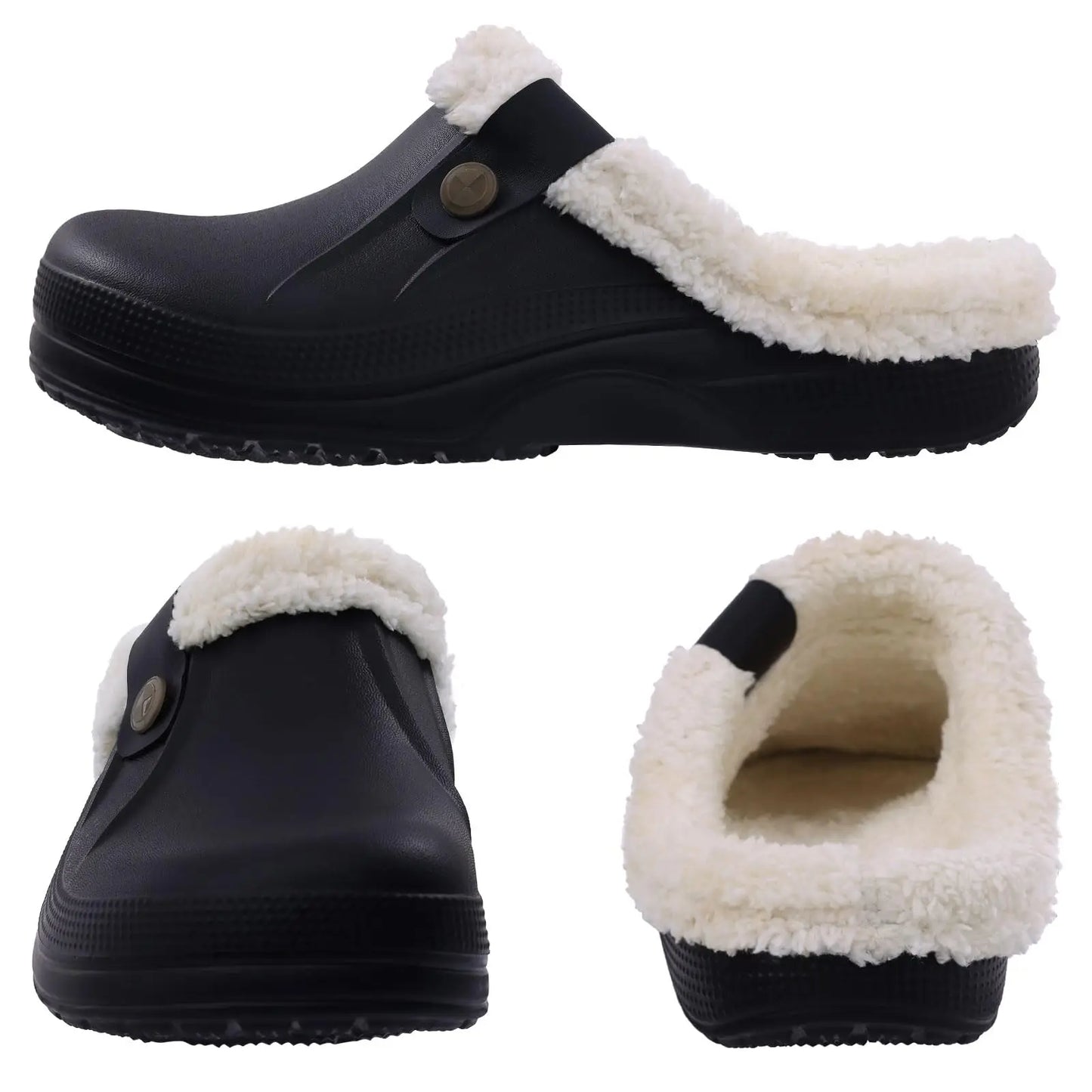 Comwarm New Fuzzy House Slippers For Women Men Winter Clogs