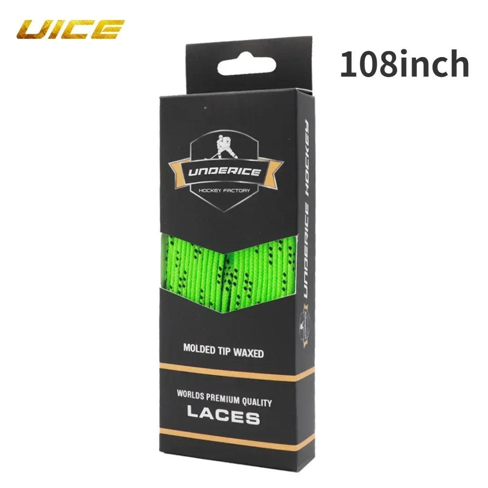 Ice Hockey Skate Laces 84-120inch Waxed Dual Layer Braid