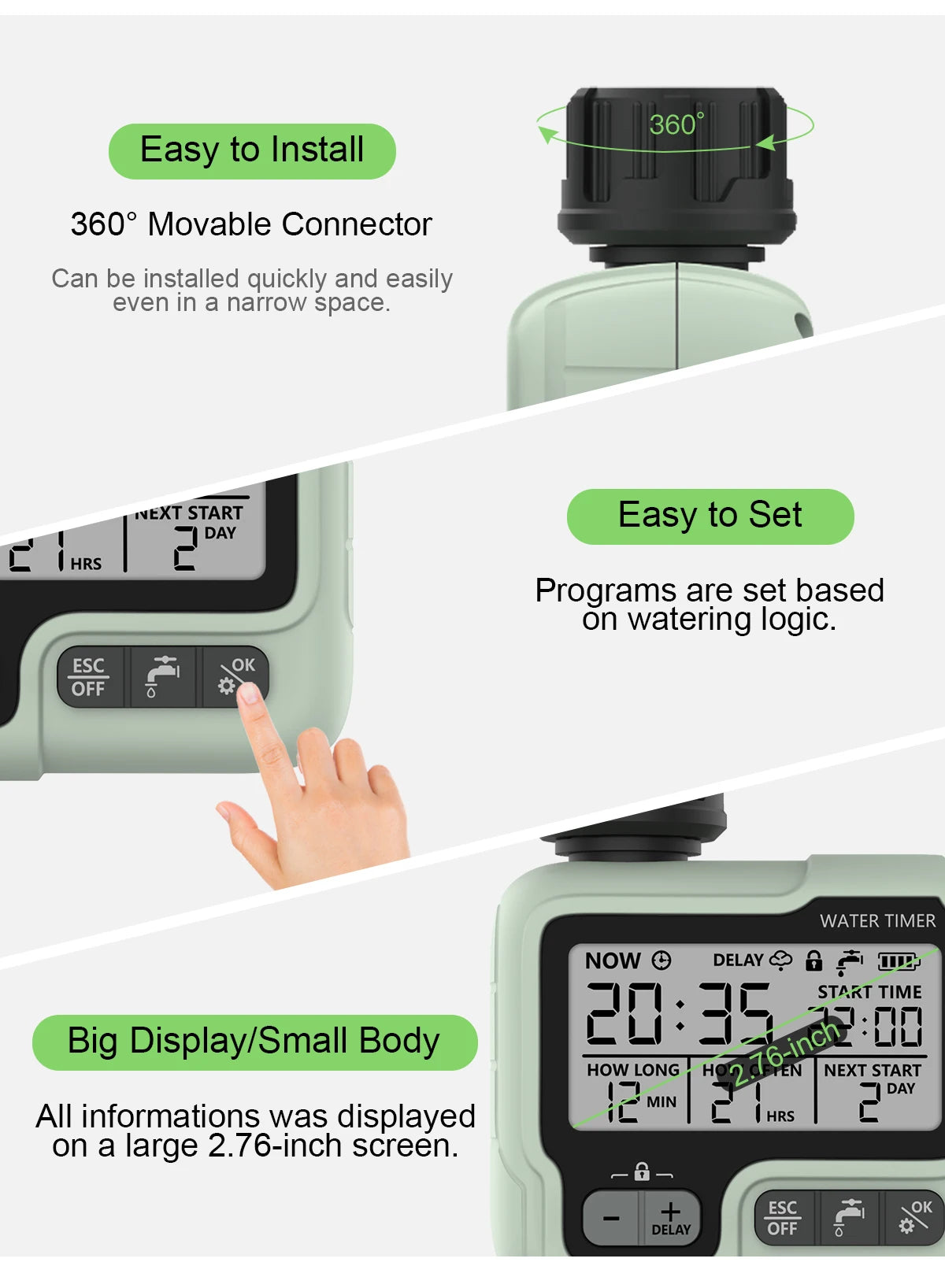 HCT-322 Automatic Water Timer Digital Irrigation Machine