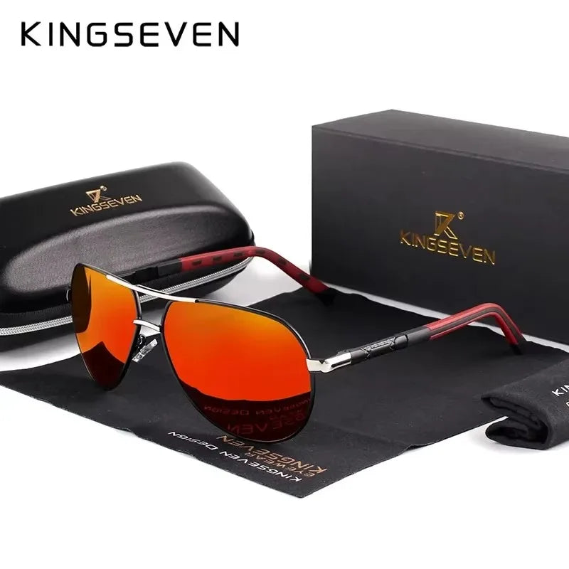 KINGSEVEN Classic Pilot Sunglasses Polarized UV400 Large Frame