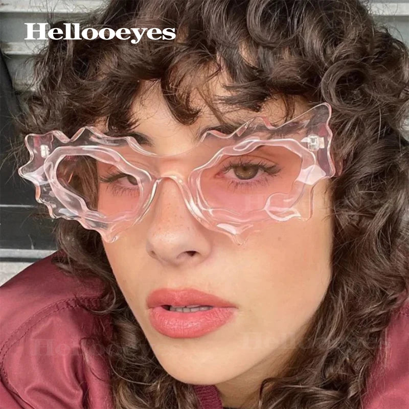 New Y2K Punk Cat Eye Sunglasses for Men and Women Retro Fashion