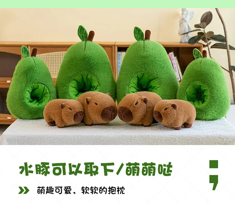 35cm Plush Capybara Doll Avocado Mouse Soft Toy Gift