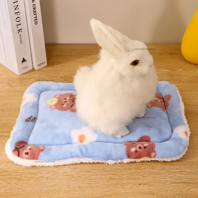 Chinchilla Rabbit Soft Bed Mat House Nest Hamster Accessories Small Animal Guinea Pig Hamster Bed House Winter Warm Squirrel