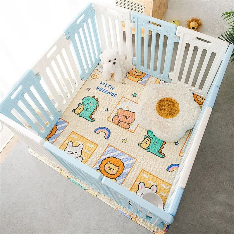 Dog Mats for Floors and Crates Reusable Washable Pet Playpen Cushions for Cats and Puppies Travel Car Mats for Dogs