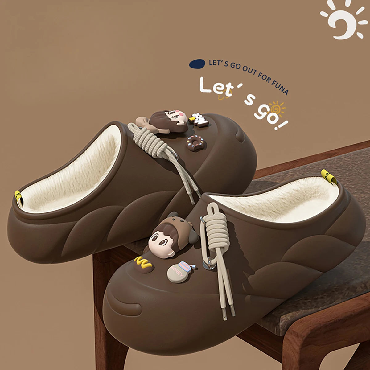 Winter Cartoon Damen Warme Hausschuhe mit Rutschfestem EVA