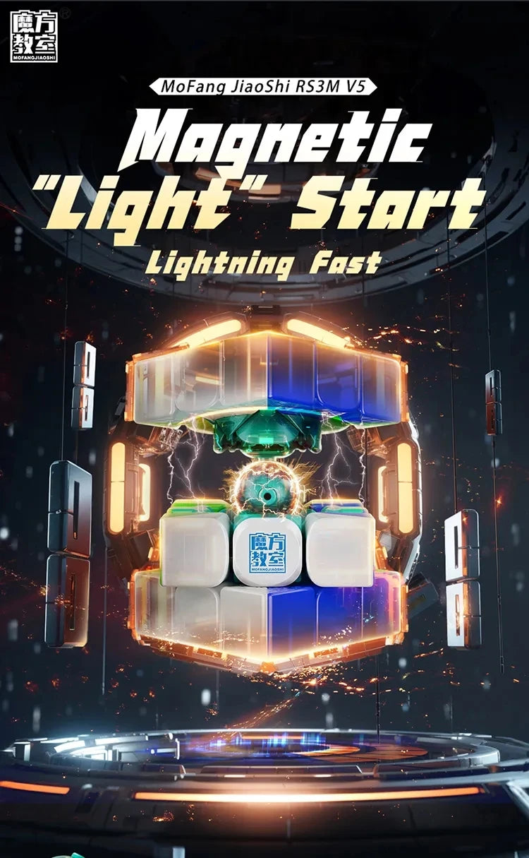 MoYu RS3M V5 3X3 Magnetic Speed Cube Professional Fidget Toy