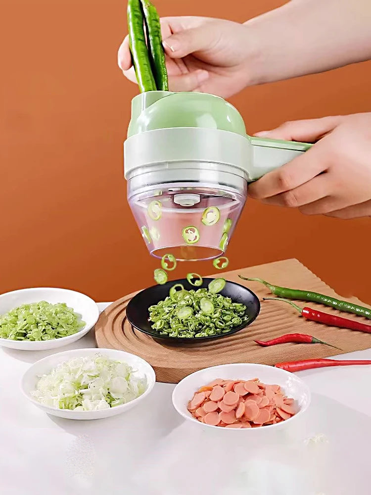 5 in 1 Electric Vegetable Cutter Set Portable Wireless Food Processor for Garlic Pepper Meat