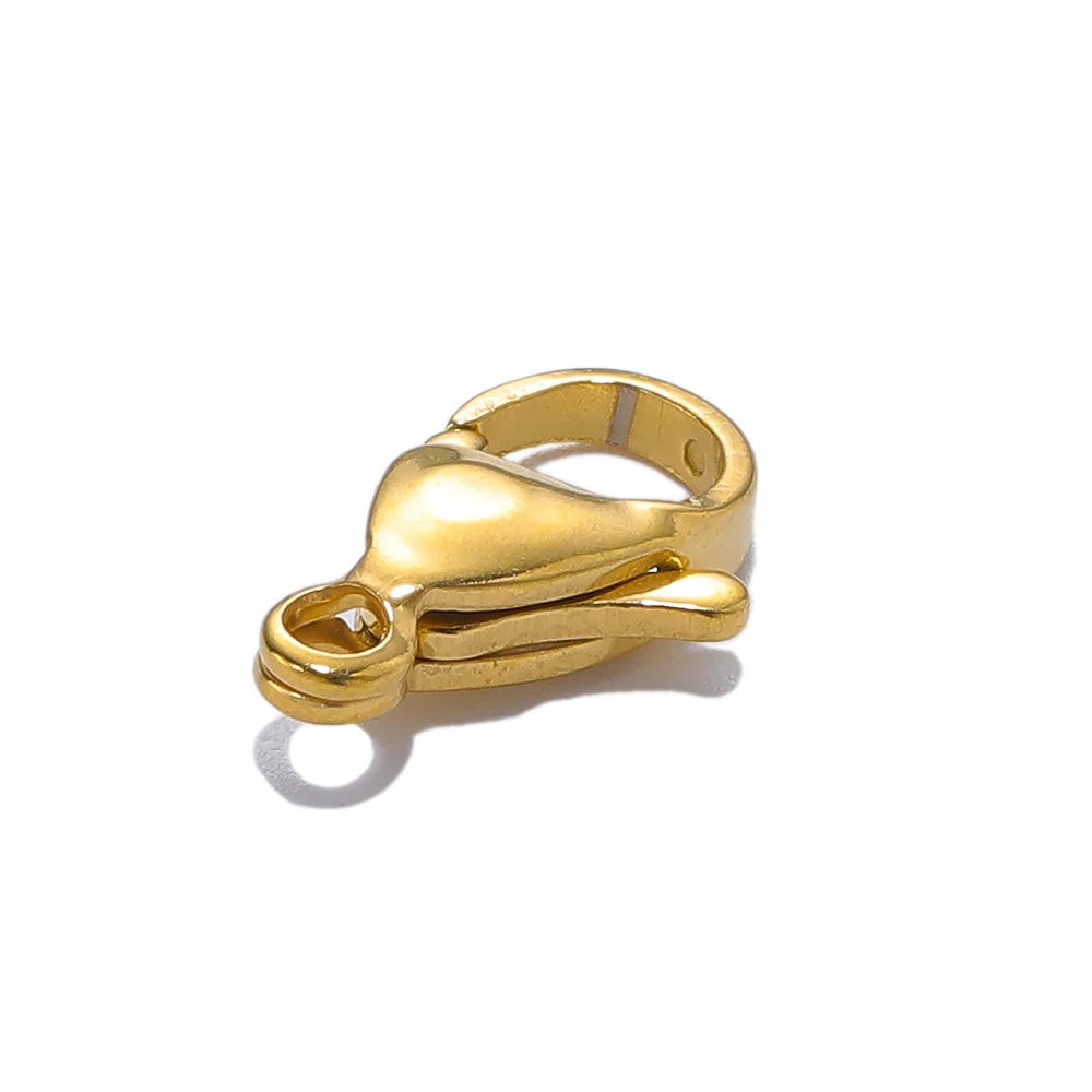 25pcs 18K Gold Stainless Steel Lobster Clasps for Jewelry Making