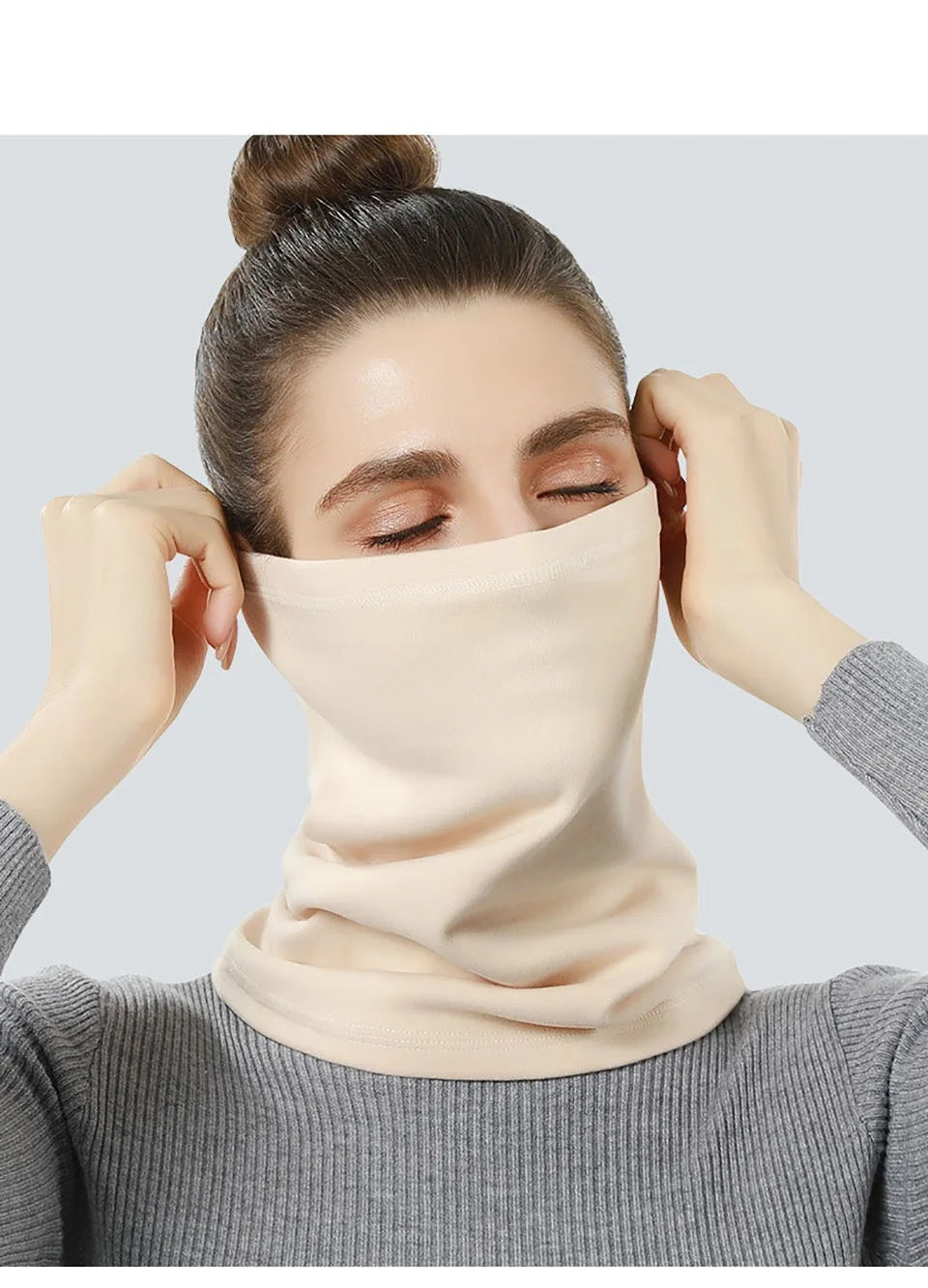 GTUBIKE Men Women Winter Sports Bandana Velvet Neck Warmer