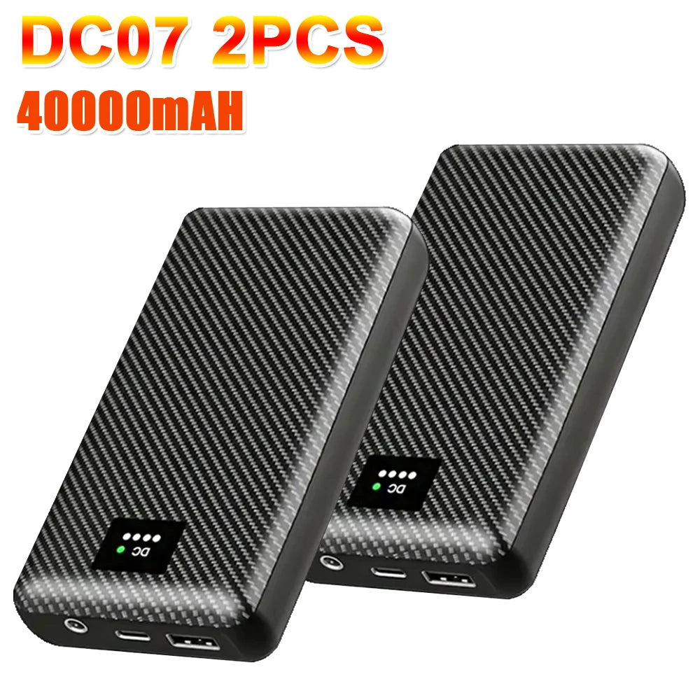 40000mAh Power Bank DC 7.4V Portable Charger for Heated Gear