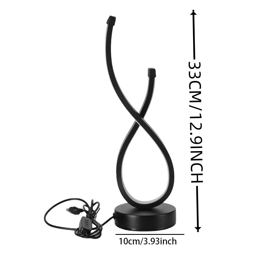 LED Table Lamp for Bedroom and Restaurant Stylish Luminescent Nightlight with Soft Soothing Light